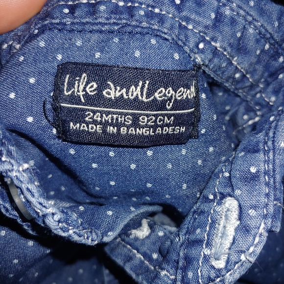 Life and Legend | 24M denim chambray button down shirt top boys infant baby - Picture 6 of 10